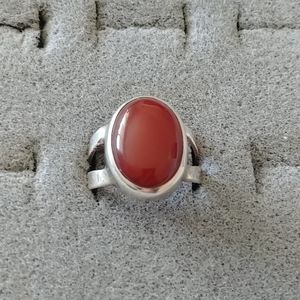 925 silver ring with Carnelian stone sz 7